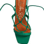 Provoked Lace Up Block Heeled Sandal