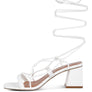 Provoked Lace Up Block Heeled Sandal