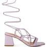 Provoked Lace Up Block Heeled Sandal