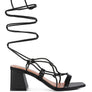 Provoked Lace Up Block Heeled Sandal