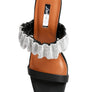 Cherry Blossom Diamante Ruched Strap Sandals