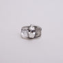 Stylish Adjustable Silver Ring With Turquoise Gem