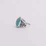 Oval Cut Adjustable Turquoise Ring - Boho Style