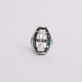 Oval Cut Adjustable Turquoise Ring - Boho Style