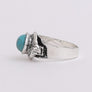 Adjustable Silver Turquoise Ring - Vintage Charm