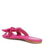 Fleurette Fushia Bow Flat Sandals