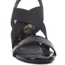 Elastic Straps Block Heel Sandals