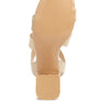Elastic Straps Block Heel Sandals