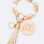 Beaded Tassel Bracelet Keychain
