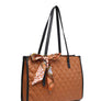 2In1 Quilted Tote Bag with Ribbon Scarf Set 716545