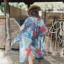 Allover Floral Print Kimono