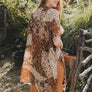 Allover Floral Print Kimono