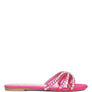 Mezzie Dimante Strap Flat Sandals