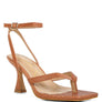 CELTY Ankle Strap Spool Heel Thong Sandals