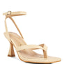 CELTY Ankle Strap Spool Heel Thong Sandals
