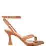 CELTY Ankle Strap Spool Heel Thong Sandals
