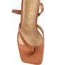 CELTY Ankle Strap Spool Heel Thong Sandals