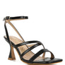 SERLING Open Square Toe Spool Heel Sandals