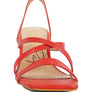 SERLING Open Square Toe Spool Heel Sandals