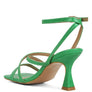 SERLING Open Square Toe Spool Heel Sandals