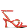 SERLING Open Square Toe Spool Heel Sandals
