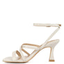 SERLING Open Square Toe Spool Heel Sandals