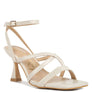 SERLING Open Square Toe Spool Heel Sandals