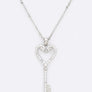 Cubic Zirconia Petite Key Pendant Necklace