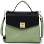 Colorblock Twist Lock Flap Satchel