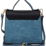 Colorblock Twist Lock Flap Satchel