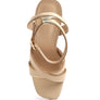 Heeri Metallic Lined Slim Block Heel Sandals