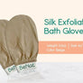 Silk Exfoliating Bath Gloves -Raw Silk