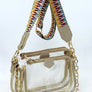 See Thru Clear 2-in-1 Crossbody Bag Guitar Strap