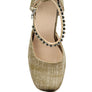 Cosette Embellished Ankle Strap High Block Heel