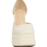 Cosette Embellished Ankle Strap High Block Heel