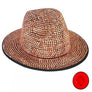Bling Chip Stone 2 Tone Fedora Hat