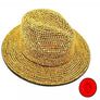 Bling Chip Stone 2 Tone Fedora Hat