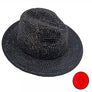 Bling Chip Stone 2 Tone Fedora Hat