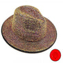 Bling Chip Stone 2 Tone Fedora Hat