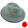 Bling Chip Stone 2 Tone Fedora Hat