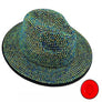 Bling Chip Stone 2 Tone Fedora Hat
