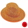 Bling Chip Stone 2 Tone Fedora Hat