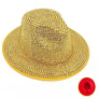 Bling Chip Stone 2 Tone Fedora Hat