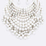Pearlized Beads Statement Necklace Set