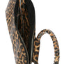 Leopard Cuff Handle Tassel Wristlet Clutch