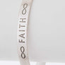Brass Faith Engraved Open Cuff