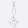 Treble Clef Cubic Zirconia Pendant Necklace