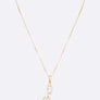 Treble Clef Cubic Zirconia Pendant Necklace