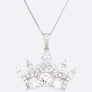 Cubic Zirconia Crown Pendant Necklace