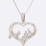 FAITH Cubic Zirconia Heart Pendant Necklace